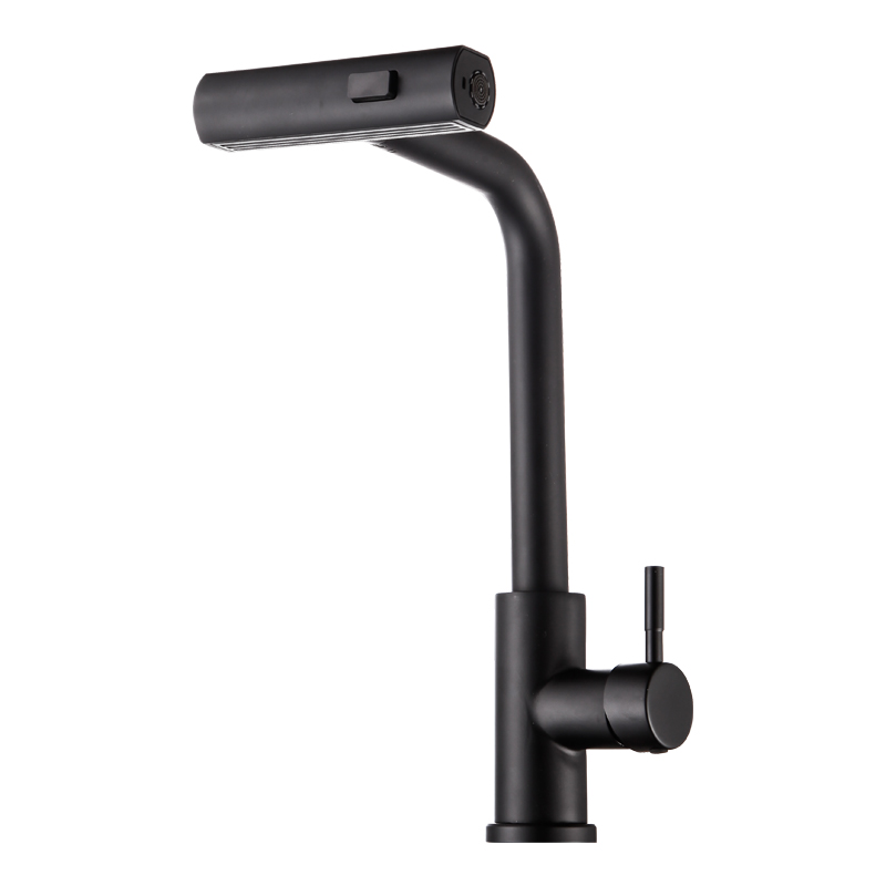 Baokemo stainless steel pull down water tap Single Handle sink three-in-one And Cold kitchen faucet: black / G9/16