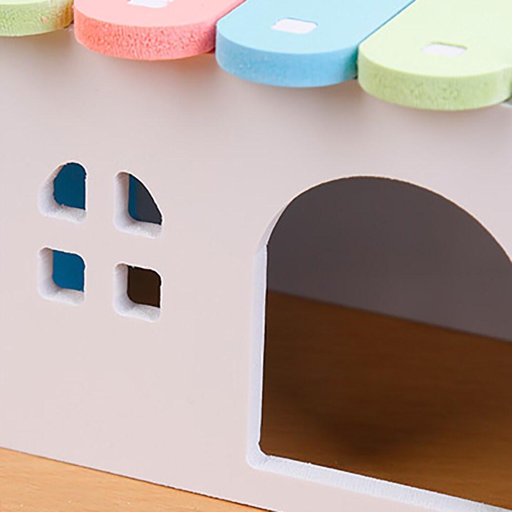 Hamster House DIY Hamster Hideout Hamster House Hideout Exercise Play Toys Cage for Hamster Guinea Pig Mouse Rat Small Animals