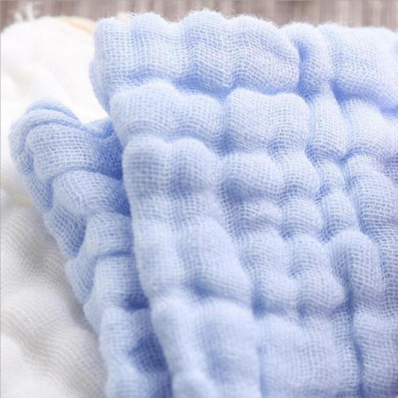 5 farver badehåndklæde ansigtsdug baby badehåndklæde lommetørklæde bomuld burp klud blød og absorberende 6- lag børnehave vaskeklud