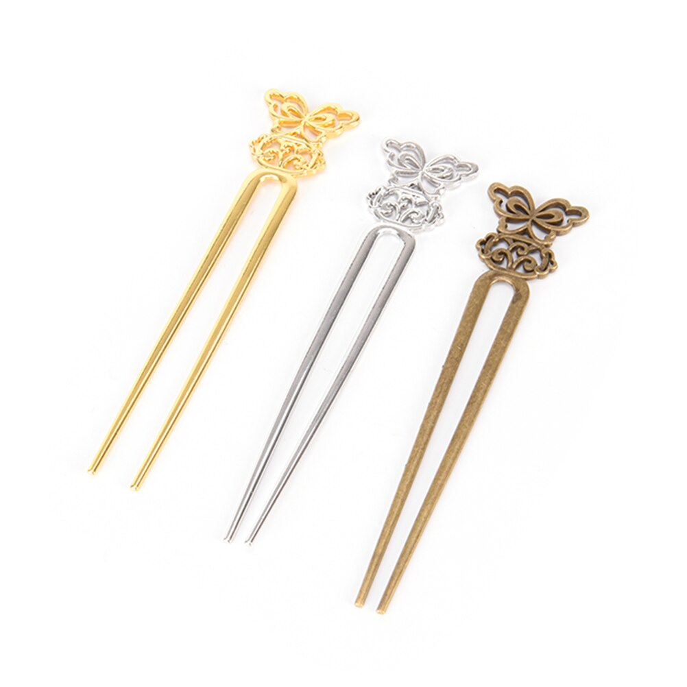 Chinese Vintage Bronze Antique Hair Sticks Hairpin DIY Zinc Alloy Metal Jewelry Accessories Bob Bookmark
