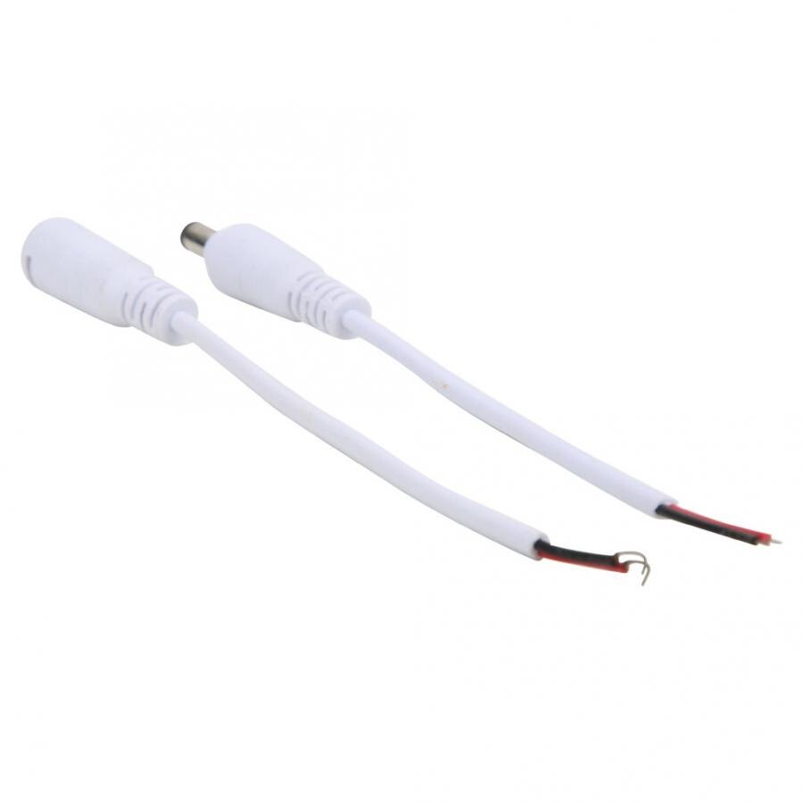 50 Pairs Power Plug Connector with Lock Male Female Cable Electrical Supplies 5.5mmx2.1mm Household Power Connector