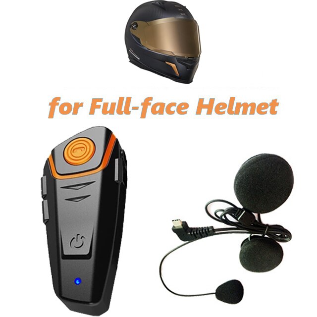 Intercomunicador BT-S2 con Bluetooth para motocicleta, auriculares con FM y MP3, resistente al agua, 1000M: Soft Mic