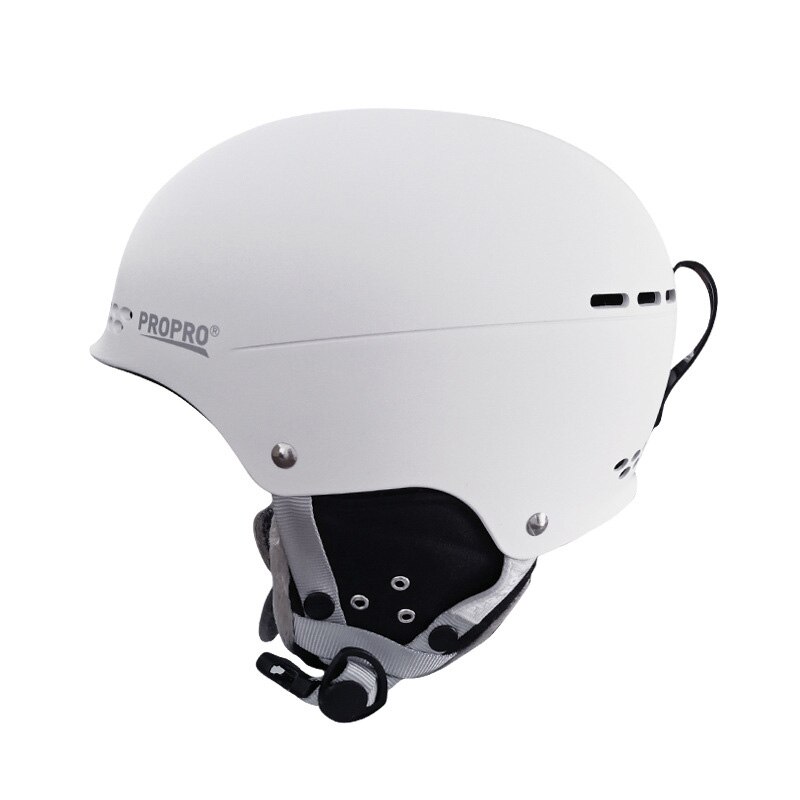 Propro Mannen Vrouwen Ski Helm Half Dekking Snowboard Moto Sneeuwscooter Veiligheid Sneeuw Helm Voor Volwassen En Kinderen: WHITE / 58-61cm