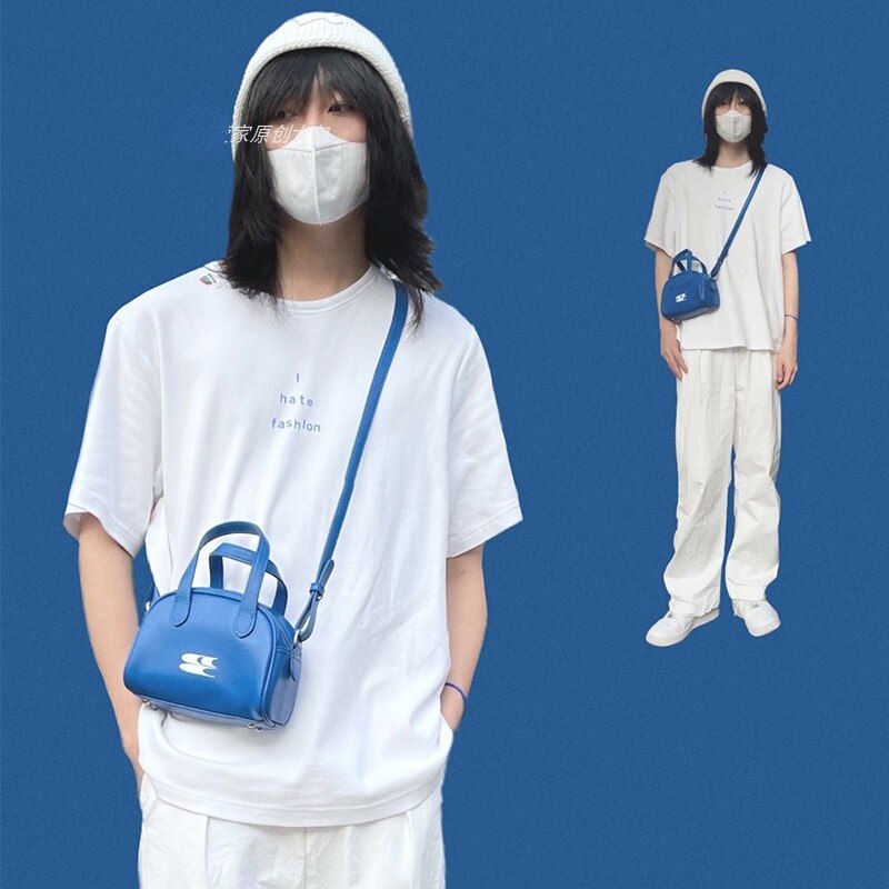 Fashion Design Women Boston borse a tracolla Klein Blue Ladies borsa a tracolla piccola borse da donna Mini Tote retrò semplici