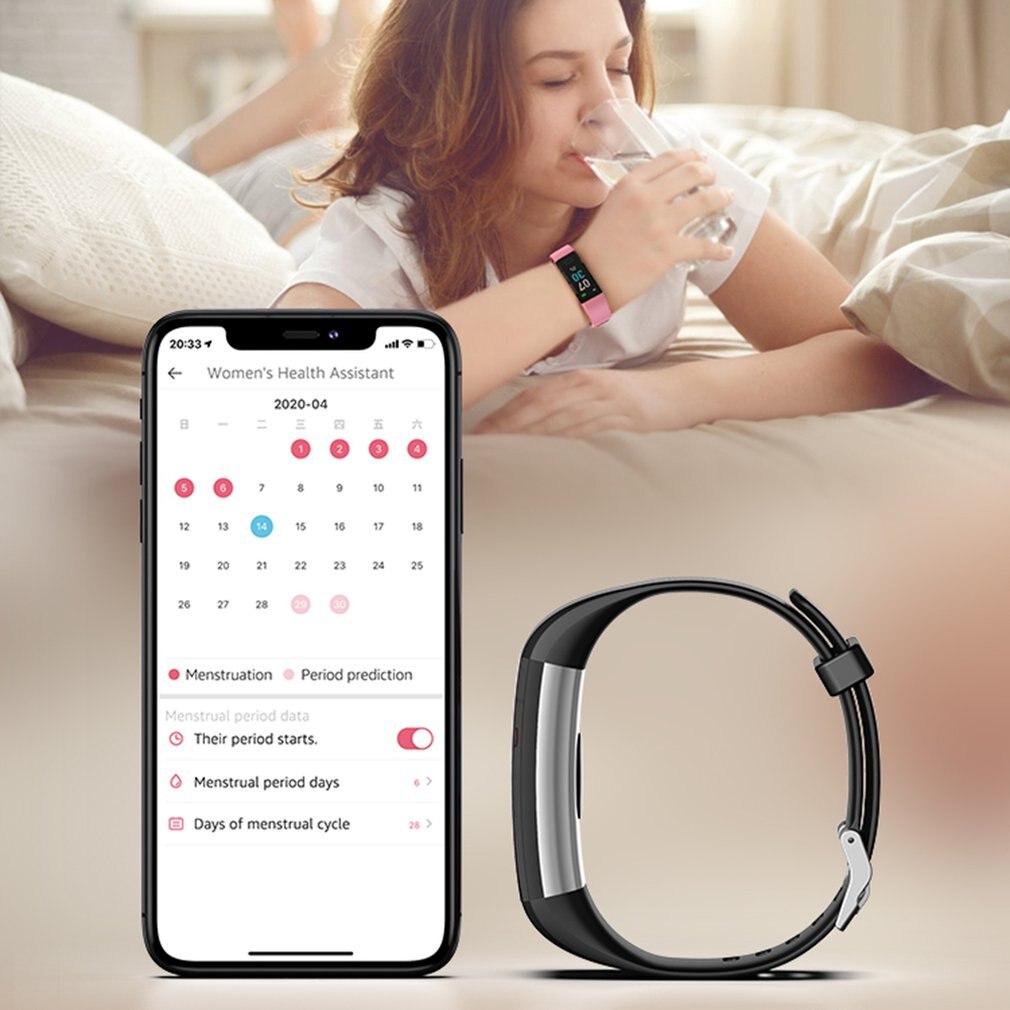 Runmifit S5 Smartwatch saluto Banda tenere sotto controllo Smartwatches Nero accorto Vigilanza di Forma Fisica Traker Impermeabile Senza Fili androide Ios
