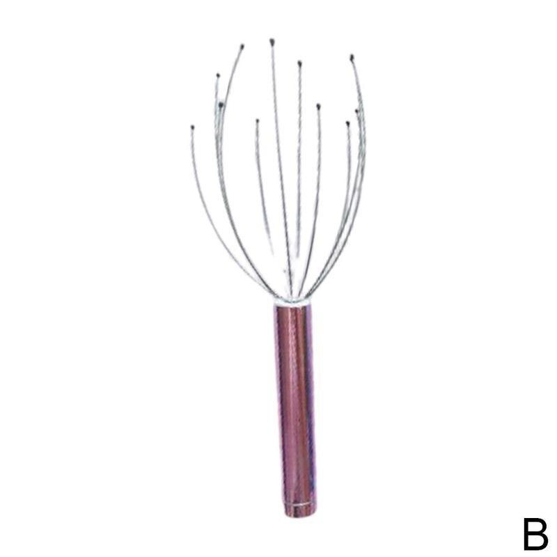 Hoofdmassage Klauw Elektrische Vibrerende Oplaadbare Octopus Vorm 8-Claw Massager Gezondheidszorg Ontspanning Vermoeidheid Stress Tool: pink