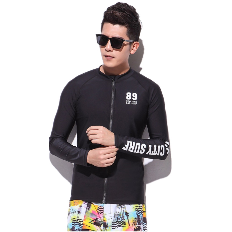 Gsou Sneeuw Rash Guard Mannen Lange Mouw Zwemmen Shirts Duiken Kleding Zomer Strand Motorboot Surf Shirts Triathlon Wetsuit Tops