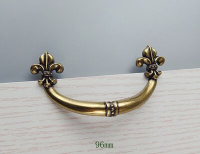 Tiradores herrajes para muebles de cocina de bronce europeo, puertas correderas, tiradores redondos, ropero/armario de cajones manilla empuje neumático: 96mm