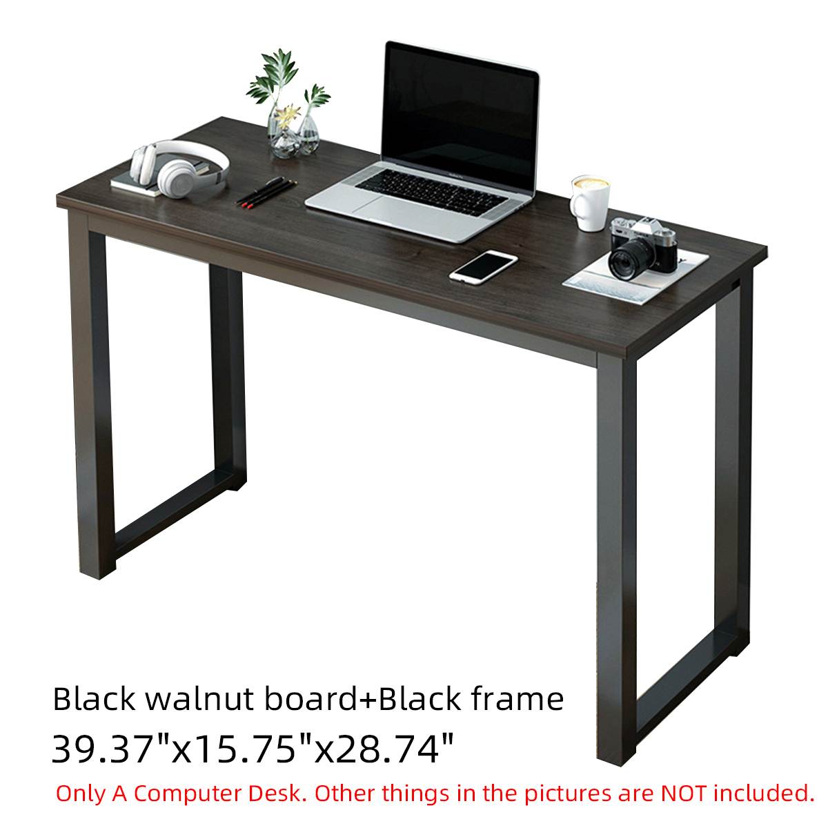 Computer Desk Laptop Desk Modern Bedside Table Wooden Laptop Stand Home Office Gaming Table Workstation Study Writing Desk: Black
