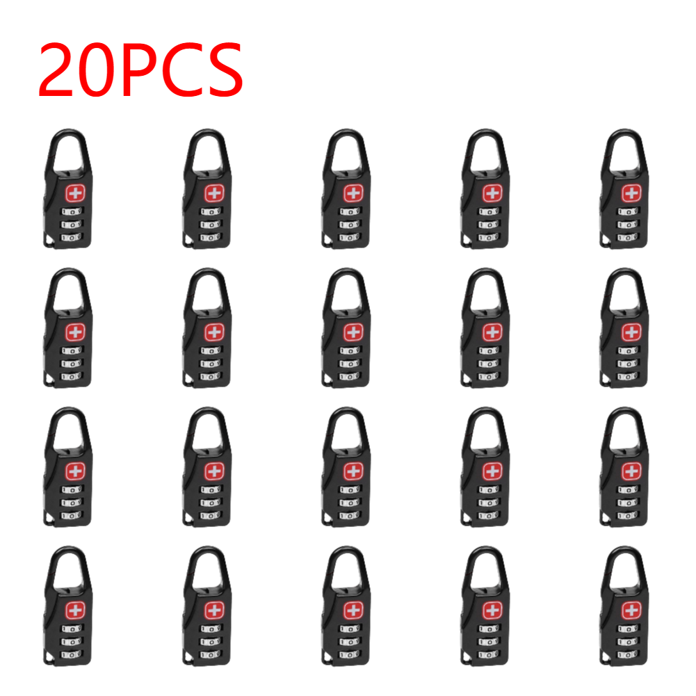 Outdoor Backpack Handbag Zipper Lock Anti Theft Portable Mini Combination Code Number Lock for Travel Backpack Accessories