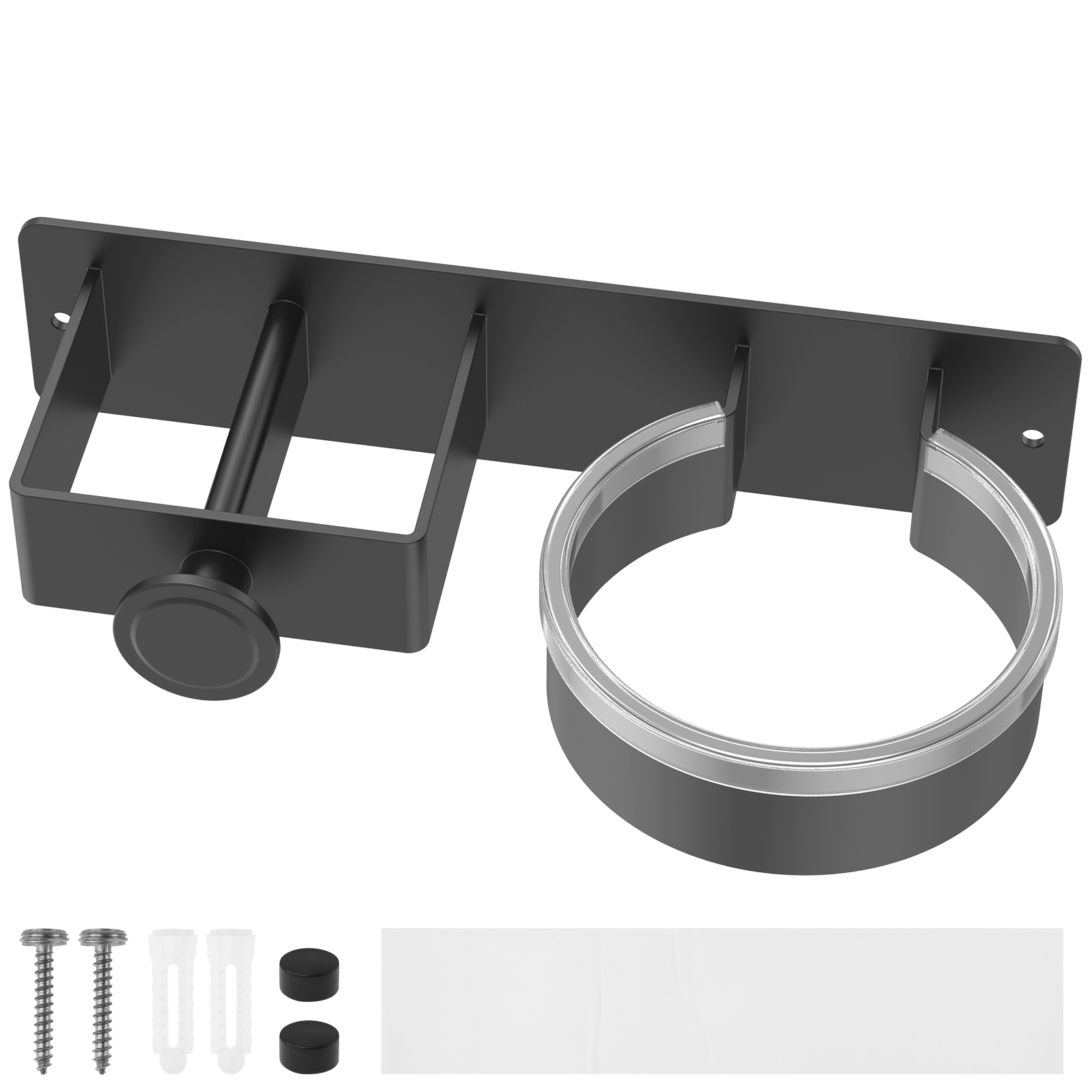 Soporte para secador de pelo, soporte de pared para secador de baño, organizador, estante, ducha, inodoro, soplador, colgador de secador de pelo de aluminio