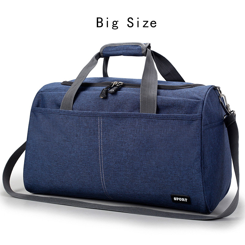 Bolso de viaje de tela Oxford para mujer impermeable para hombre, bolso de viaje de negocios, bolso de embalaje, bolso de hombro, bolso de vacaciones: Blue Big size