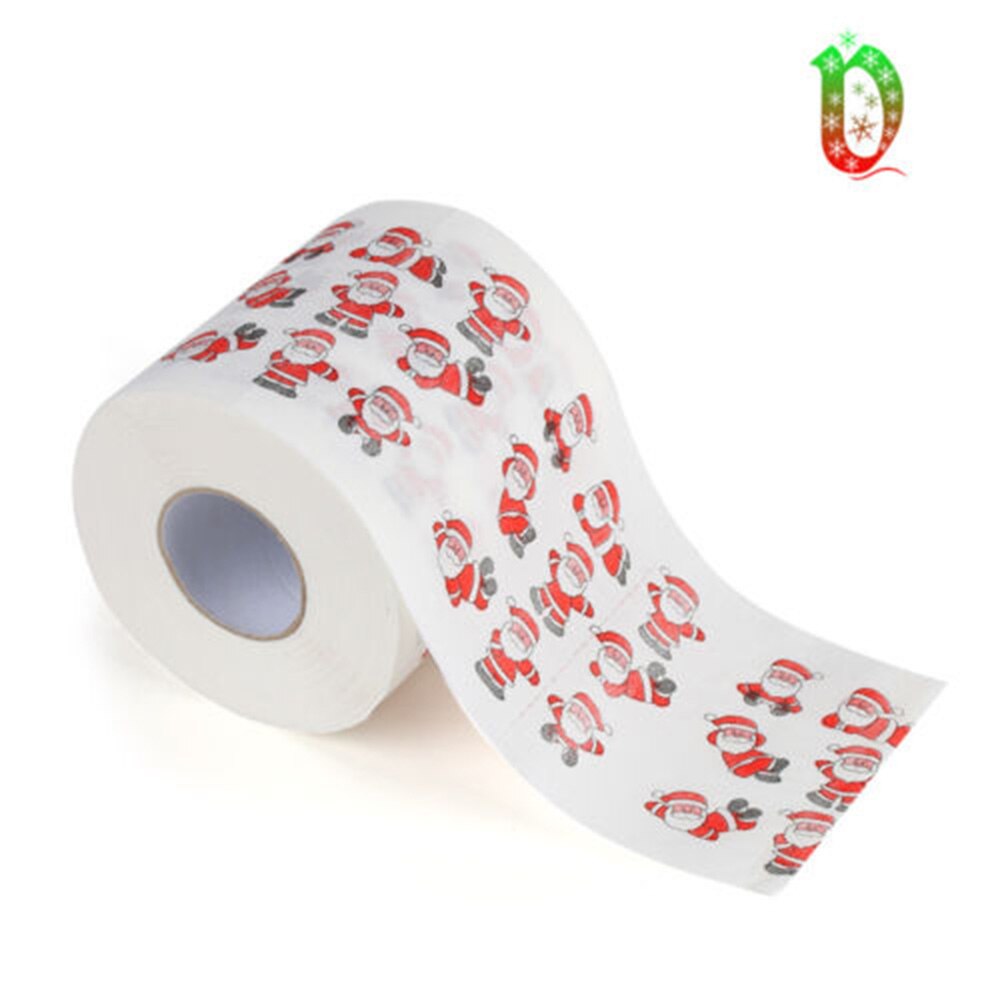 Rouleau de papier toilette en papier pour arbre de noël, père noël, élan, drôle et mignon, décoration de Table pour salon et salle de bain: D
