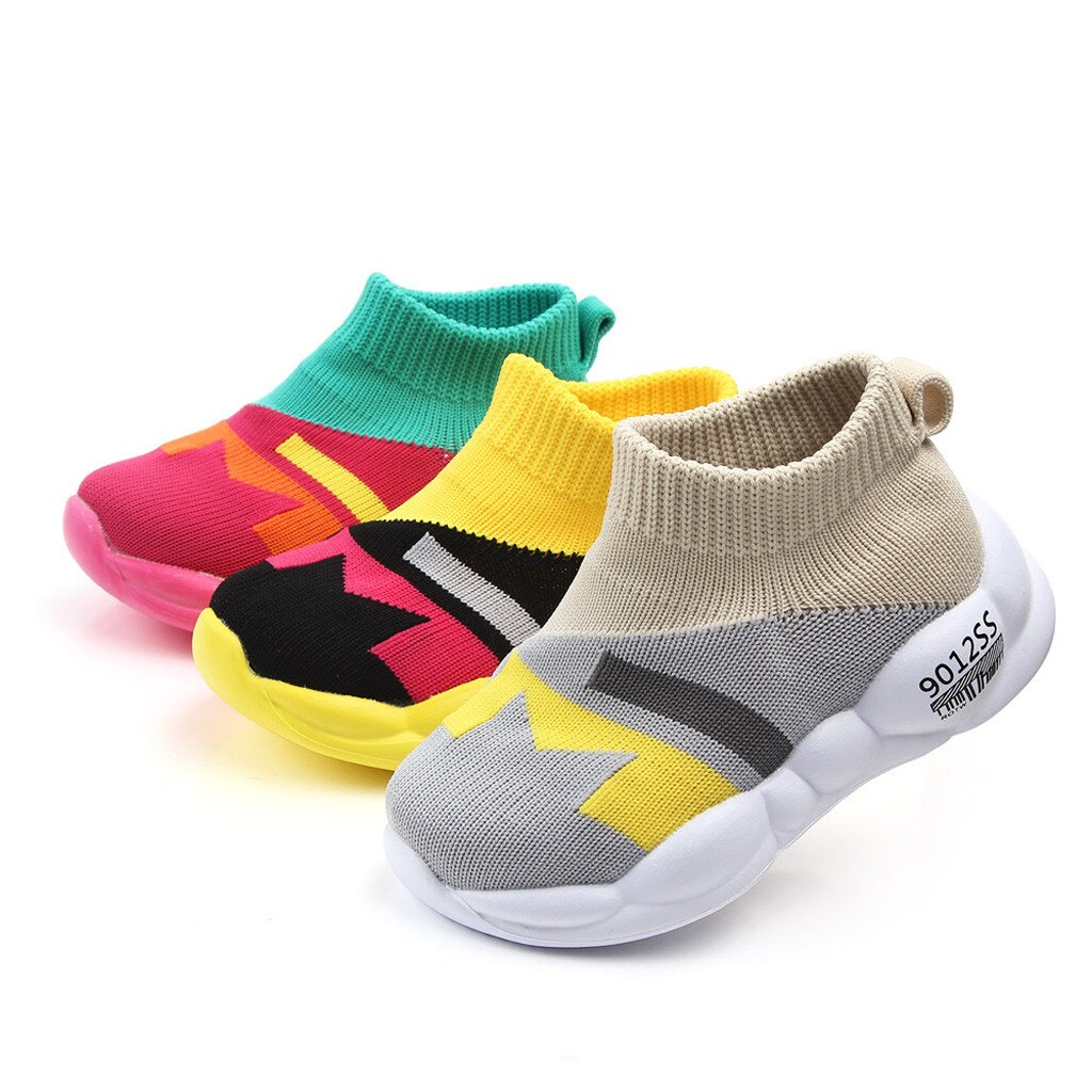 Mesh Zachte Kinderen Schoenen Slip-On Peuter Infant Kids Baby Meisjes Jongens Mode Print Sole Sport Schoenen Sneakers Кроссовки детские