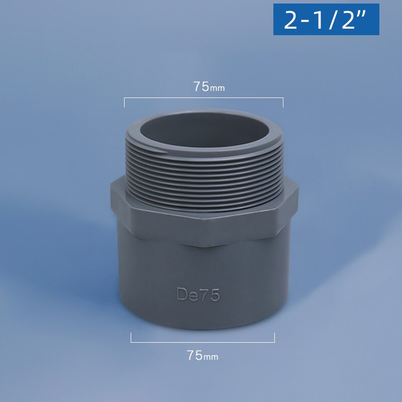 1Pcs Pvc Buisleidingen Buitendraad Slang Connector Huis Tuin Ibc Watertank Verbinding Plastic Gewrichten Adapter: 75mm