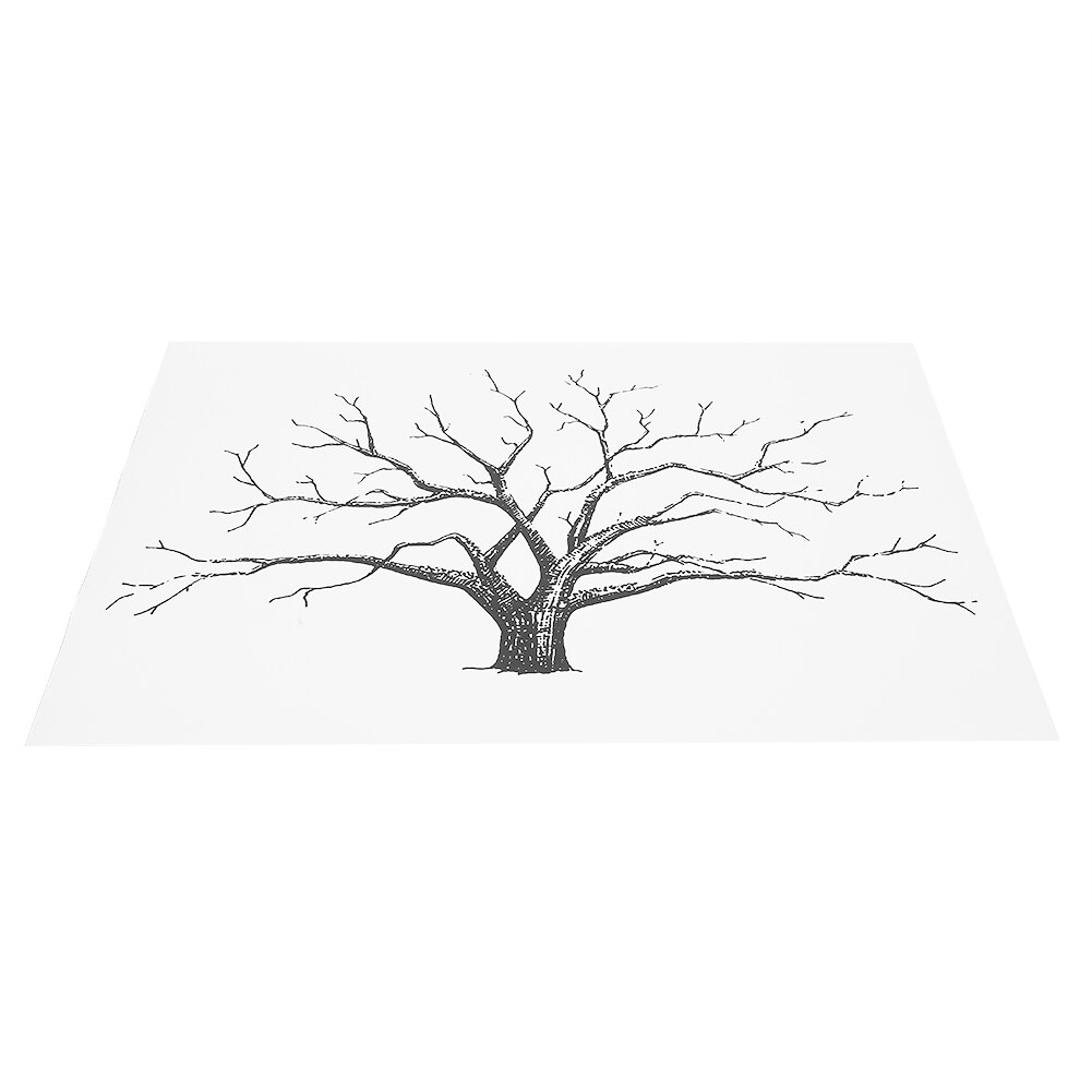 Painting 30x40cm DIY Wedding Party Fingerprint Painting Guestbook Signature Tree Home Decor with Inkpad