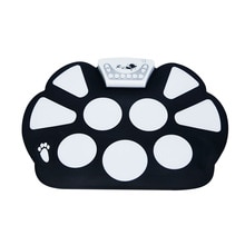 Flgt -w758 digitale draagbare 9- pad muziekinstrument elektronische oprolbare drumkit
