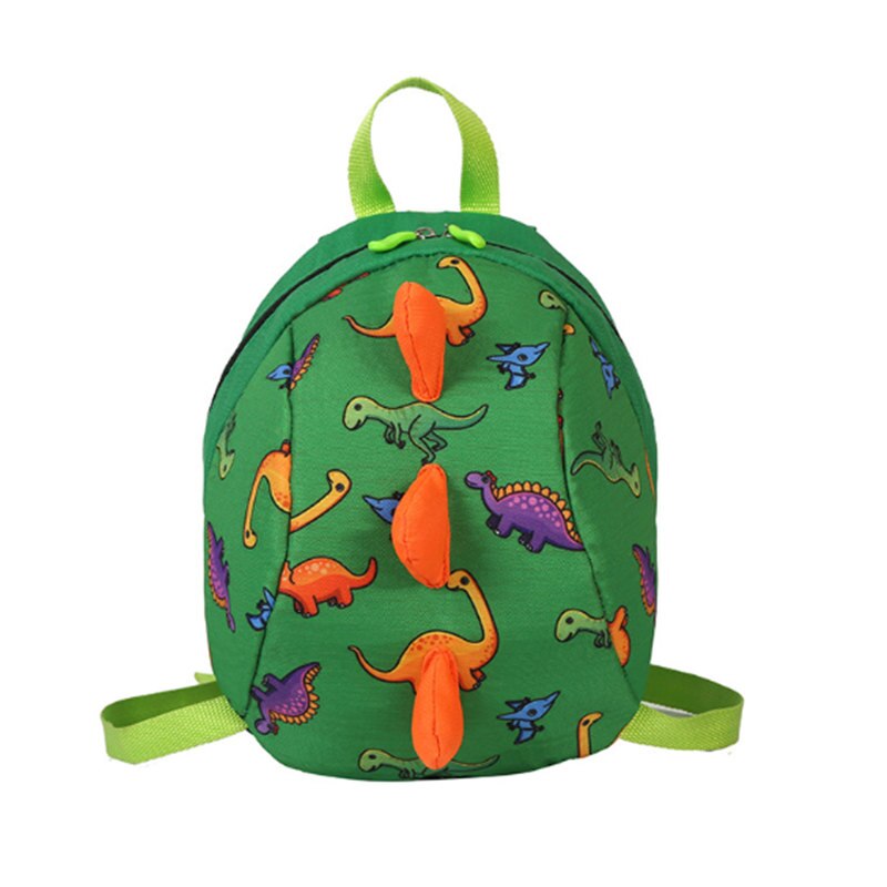 Barnas ryggsekk søt utskrift tegneserie liten dinosaur anti-mistet låve skolesekker til takrenne jenter smålåve låve ryggsekk: Grønn