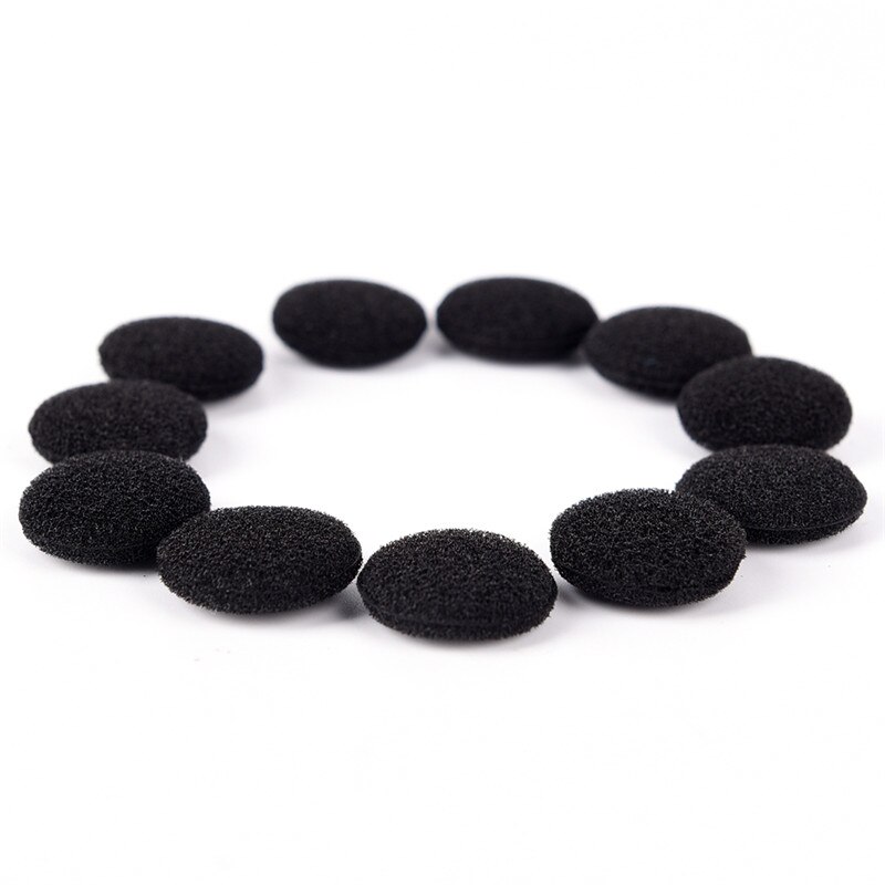 Almohadillas de espuma suave para auriculares, almohadillas de repuesto para auriculares MP3, MP4, teléfono móvil, color negro, 30 unidades