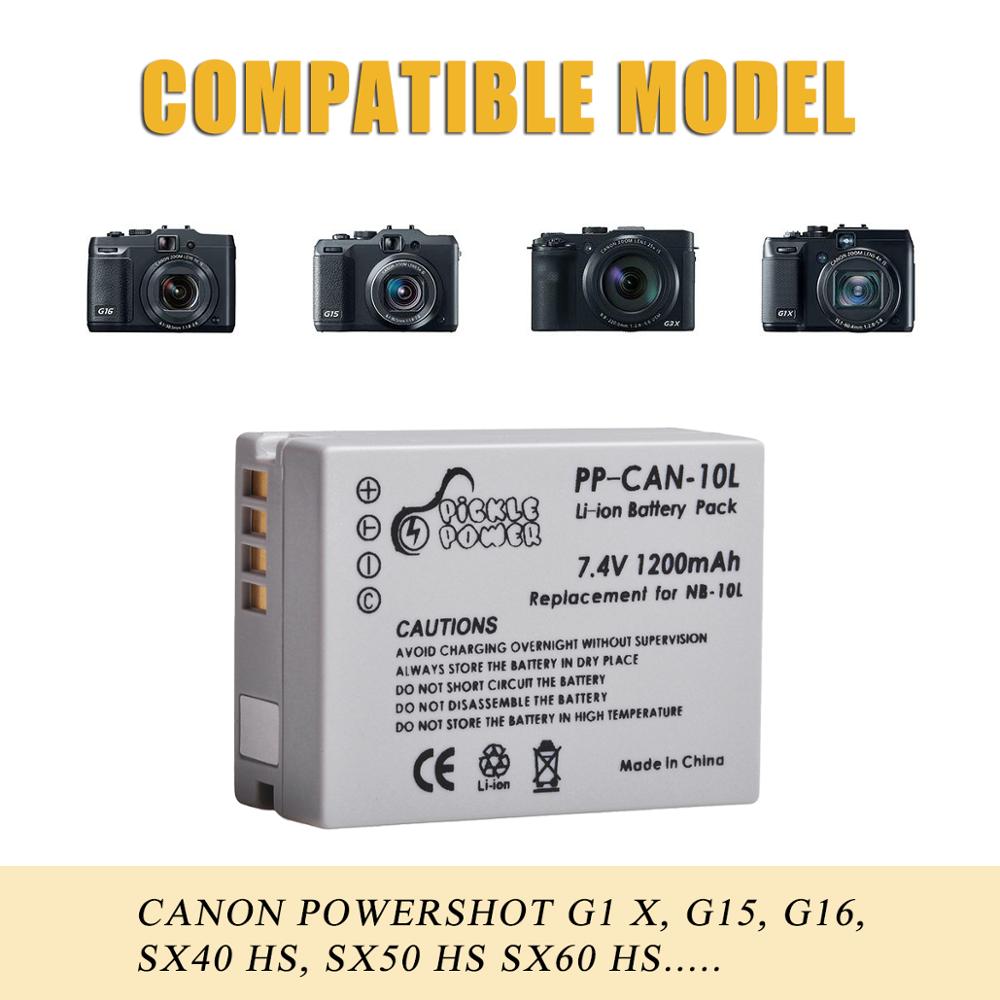 3 stk nb -10l nb 10l nb10l kamera batteri og vegglader for canon  sx40 hs sx40hs sx50 hs sx50hs g1 x g1x g15 g16 sx60 hs g3x