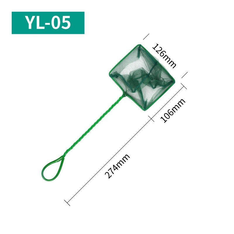 Aquarium Fish Net Fine Mesh Fishing Landing Net Fish Catch Nets Long Handle Fish Floating Objects Cleaning Tool: 38cm