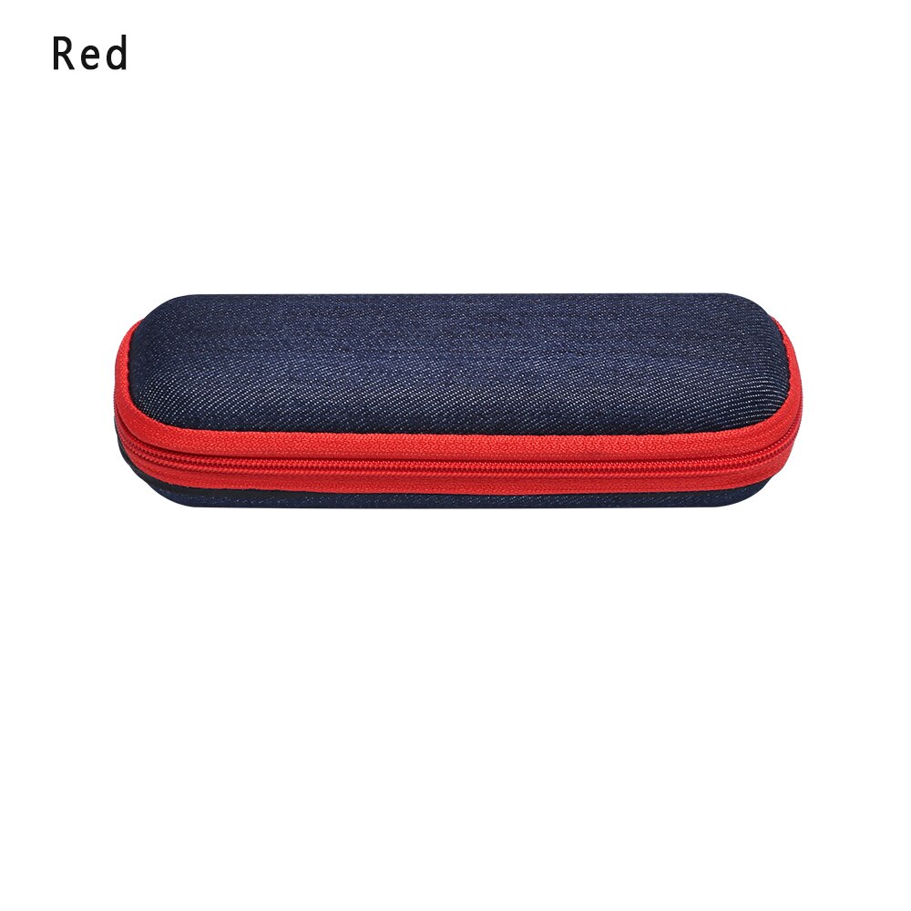 Heißer Denim Stoff Gläser Kasten Reißverschluss Sonnenbrille Schutz Widerstand Container Brillen fallen Reise Lesebrille Tragen Tasche