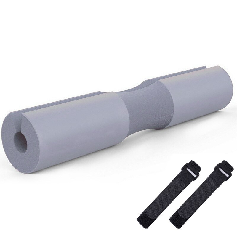 Power guidance barbell squat pad/vægtløftning polstret nakke &amp; skulderbeskyttelsespude - til stang, hoftestød 45*9cm: Grå uden logo