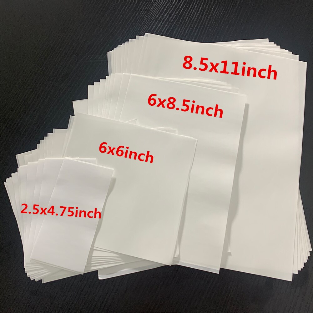 10 Sheets/pack 4 Sizes Clear Double Sided Adhesive Sheets for Diy Sticker Card Making Embossing Stencil Photo Albums
