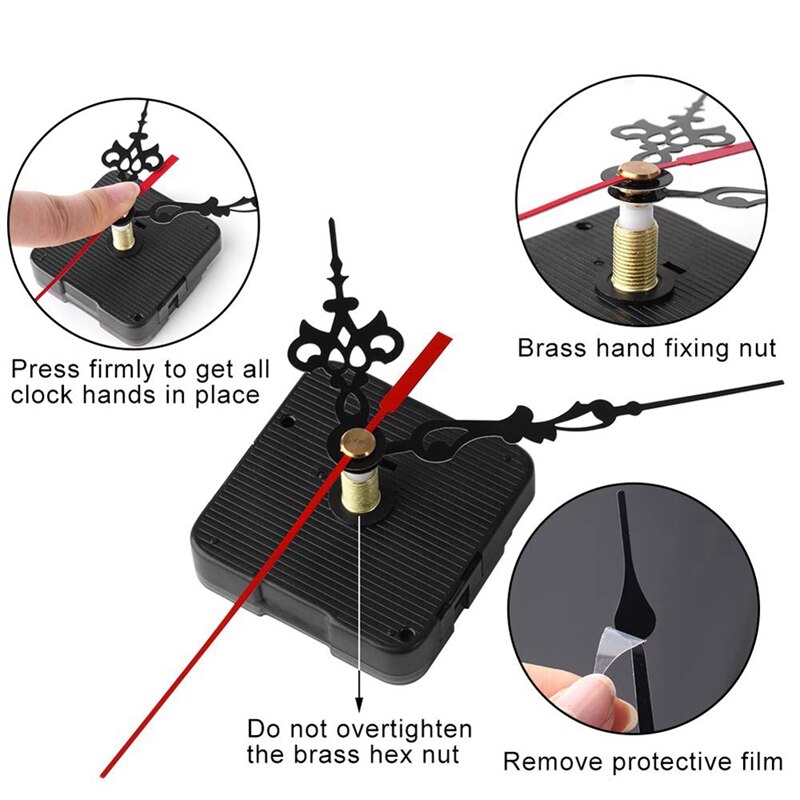 DIY Wall High Torque Long Shaft Clock Movement Mechanism Kits with Replacement Repair Parts Silent Custom Clock
