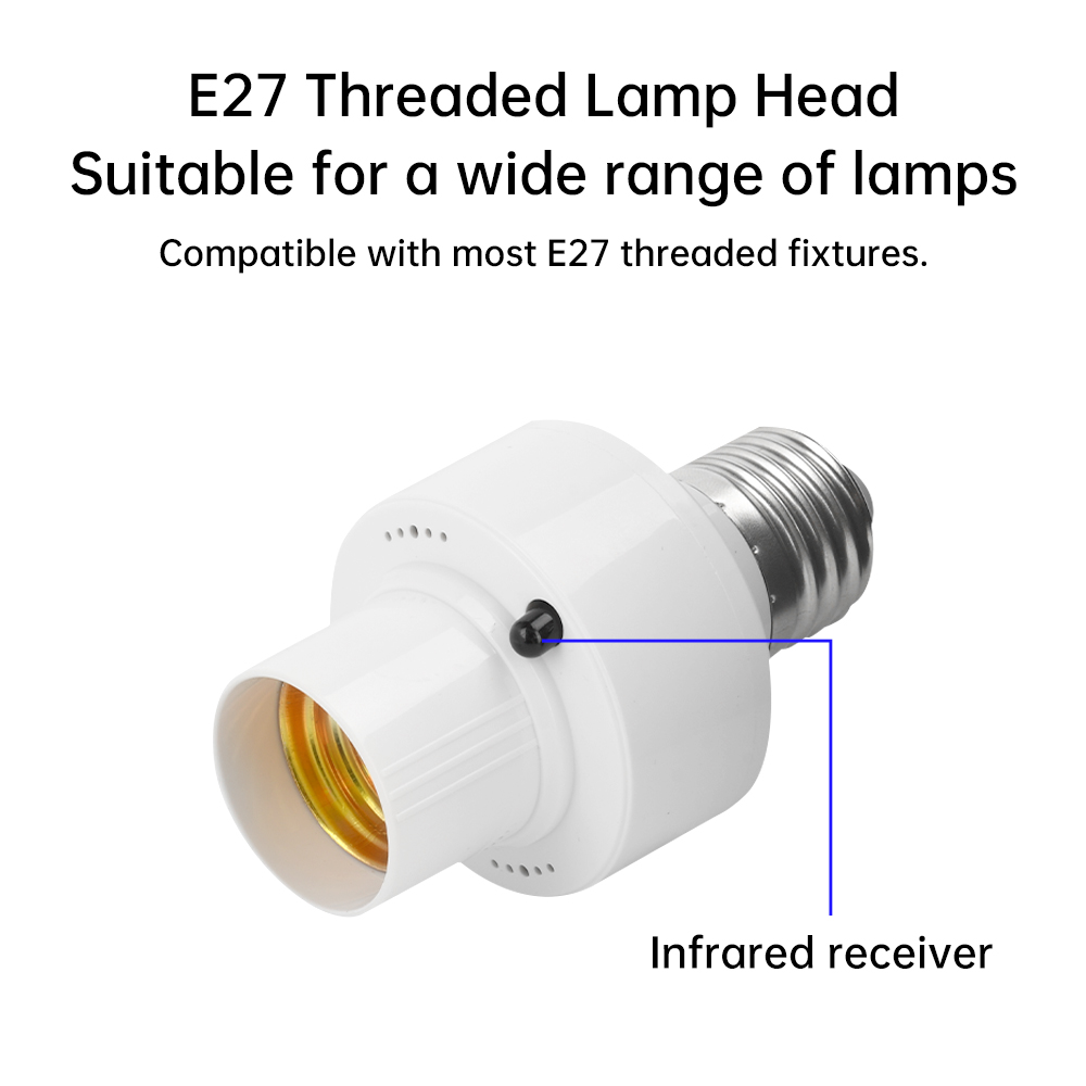 Wireless Remote Control E27 Lamp Holder AC85~265V 100W Lamp Socket With 5-60min Timing Remote Controllor For Living Room Bedroom
