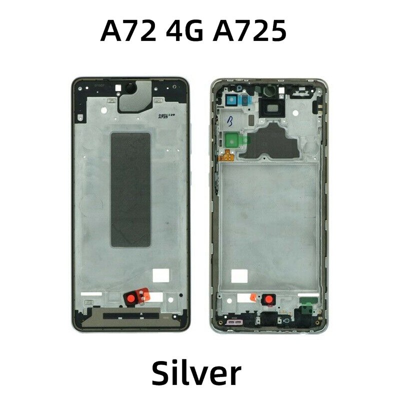 Voor Samsung A72 4G/5G SM-A725 SM-A726 Telefoon Screen Plaat Panel Lcd Bezel Voorframe Behuizing Midden chassis Reparatie Onderdelen: A72 4G White