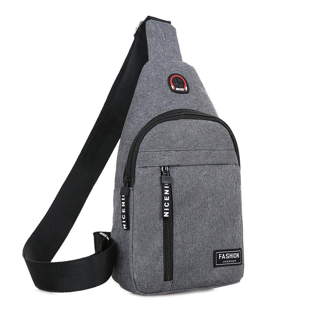 , bolso de hombro a la , bolsos de lona para hombre, bandolera, portátil, portátil, para deportes al aire libre, bolsas de pecho informales: Grey