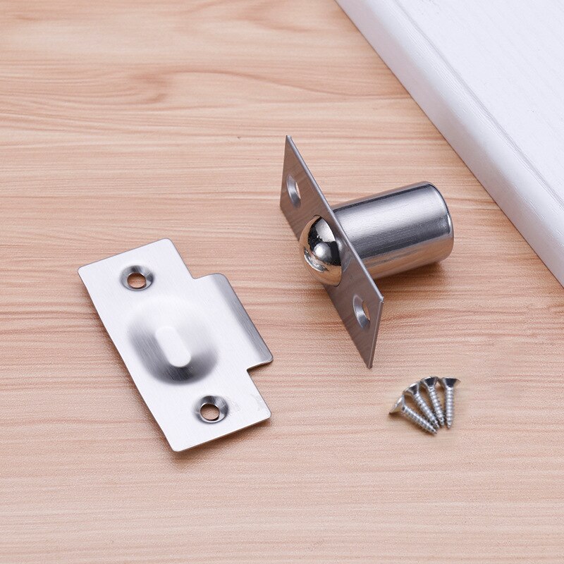 Door Touch Bead Copper Spring Touch Bead Lock Wooden Door Invisible Door Positioning Stainless Steel Door Pot Cover Knob: Big bead