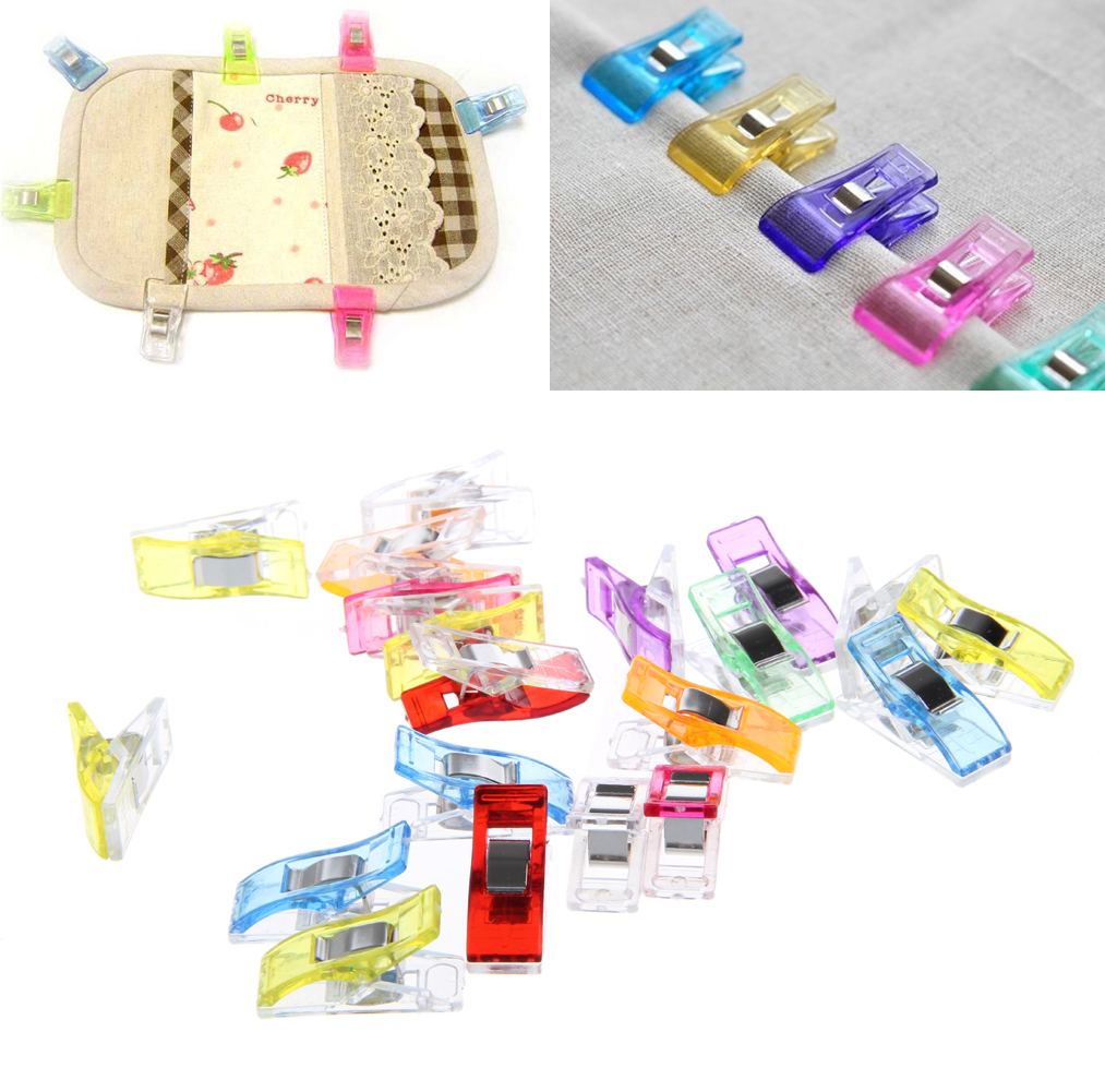 Draagbare 20 Stks Plastic Wonder Clips Klemmen Stof Craft Naaien Houder Quilter