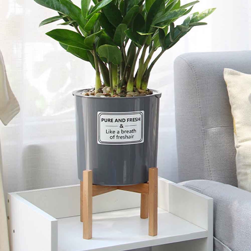 Moderni kasvijalusta sisällä ulkona ei horjuva kodin sisustus näyttö teline bonsai kukkaruukun pidike puinen toimisto puutarha vuosisadan puoliväli: L