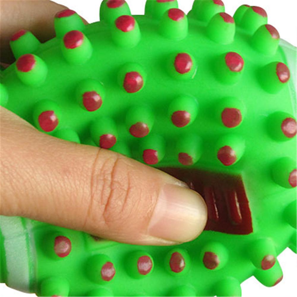 Pet Rubber Squeak Chew Ball Toy Funny Dog Squeaking Toys Bite Resistant Puppy Tooth Cleaning Ball Dogs Interactive Training Toys