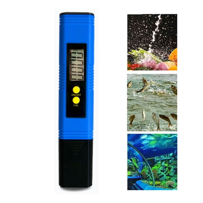 Digital PH Meter PH Tester Water Tester Protable LCD Safe Dip Water Measurement Tool 0.01 PH High Accuracy: blue
