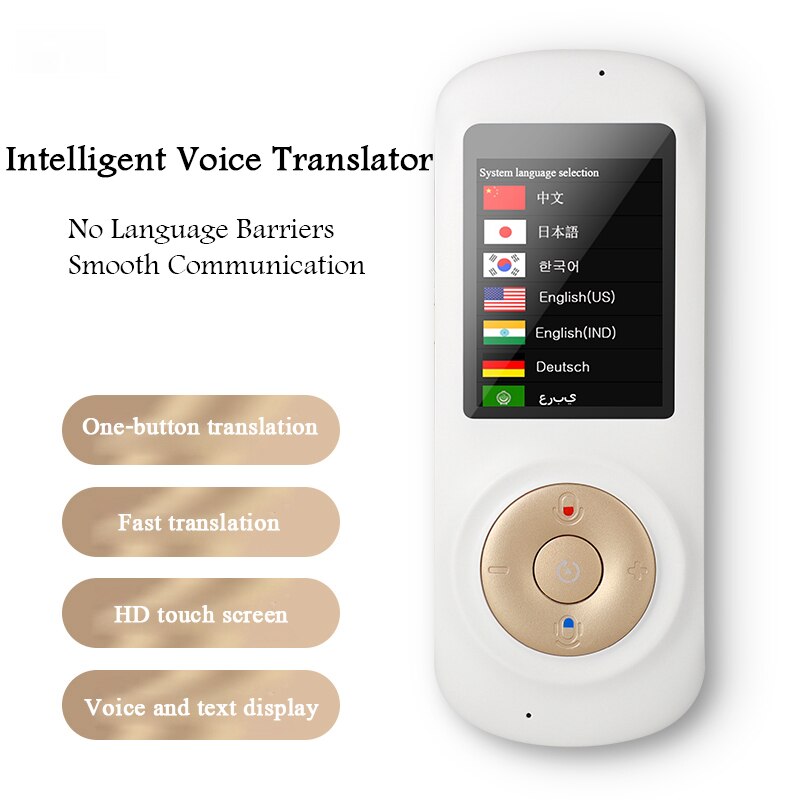 T2S traduttore vocale intelligente androide traduttore istantaneo multilingue Bluetooth WiFi registrazione intertraduzione/foto bidirezionale