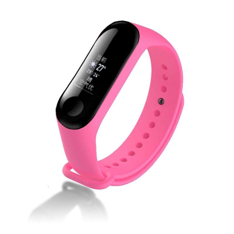 Smart strap for the Xiaomi mi band 4 replacement wrist strap, for the Xiaomi mi band 3 multicolor replacement bracelet strap: Pink