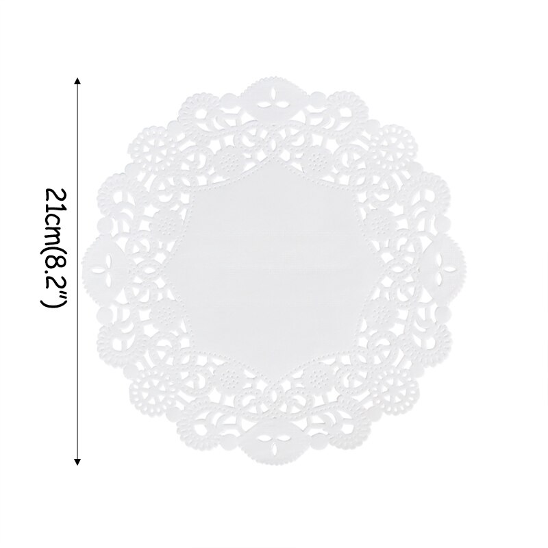 200pcs Wedding White Round Lace Laying Candy Placed Wedding Party Decoration Flower Confetti Cones Paper Cone Party Wrapper: style C