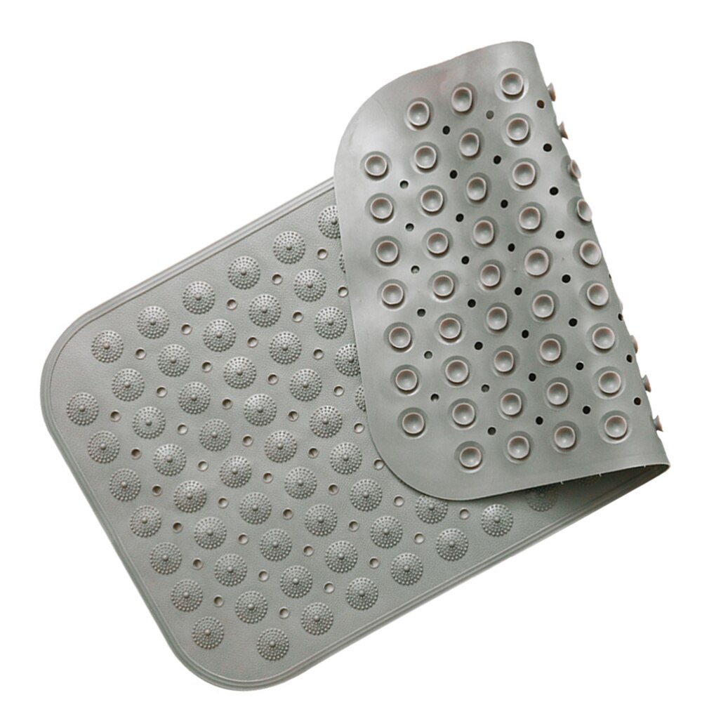 1Pcs Durable PVC Floor Mat Bathroom Foot Mat Skid Resistance Foot Mat Shower Floor Mat(White): Grey