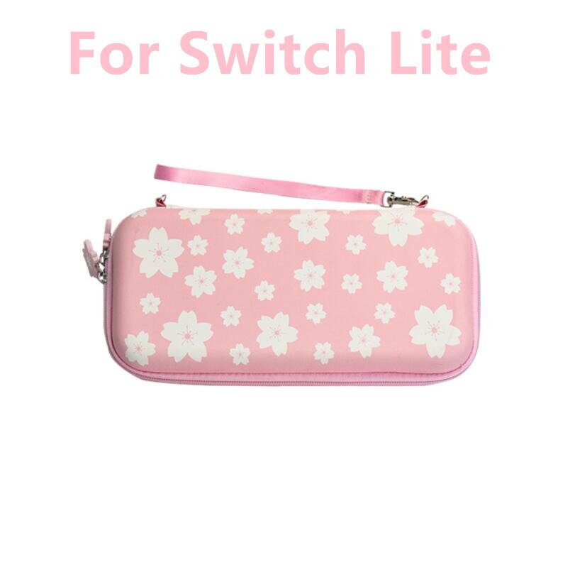 Sakura pink bæretaske til nintendo switch lite - bærbar hard shell rejsetaske til nintendo switch ns & tilbehør: Til switch lite