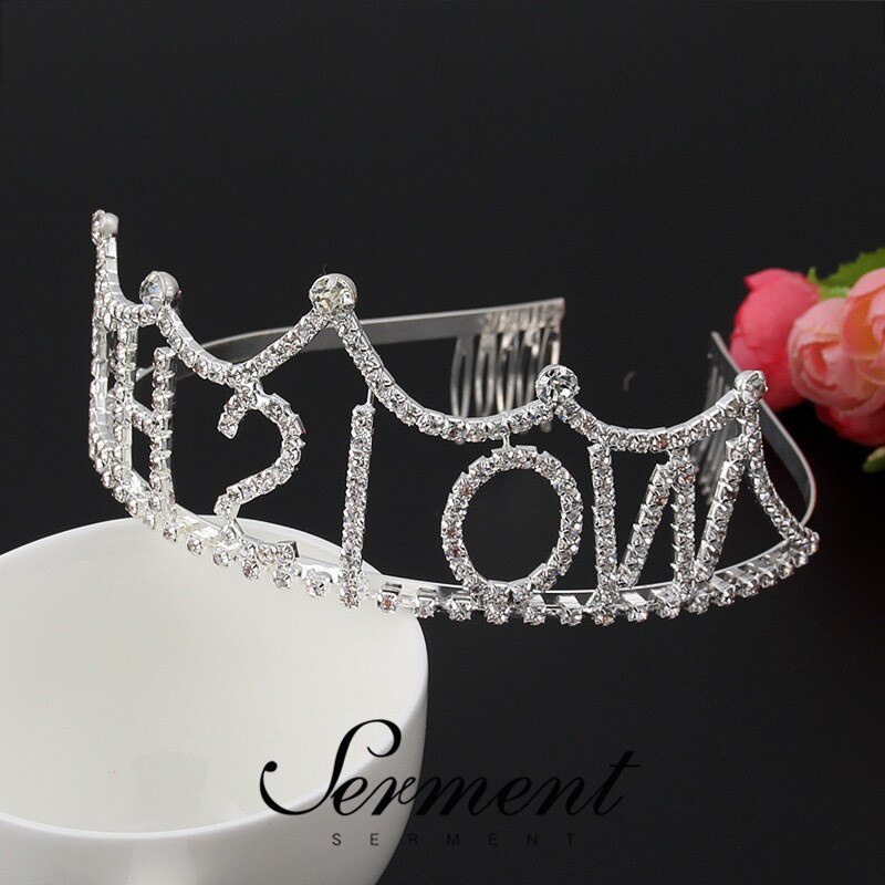 AROWRO Volledige Ronde Kristallen Tiara Meisjes Vrouwen Kroon Prinses Kroon Barokke Tiara Sprankelende Strass Vintage Kroon Koningin Kostuum Bruiloft