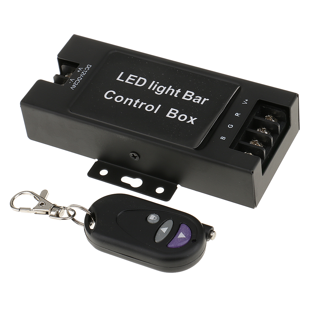 Universal 12V-24V LED Light Bar Battery Box Remote Flash Strobe Controller 7 Flashing Modes
