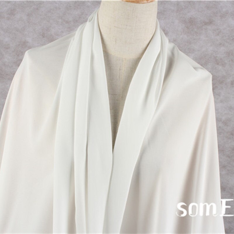 Tela de gasa de 50x150cm para decoración de muñecas, tul de encaje DIY, vestido de retazos, etapa de decoración de muñecas Hanfu, 100% de nailon, color blanco y negro