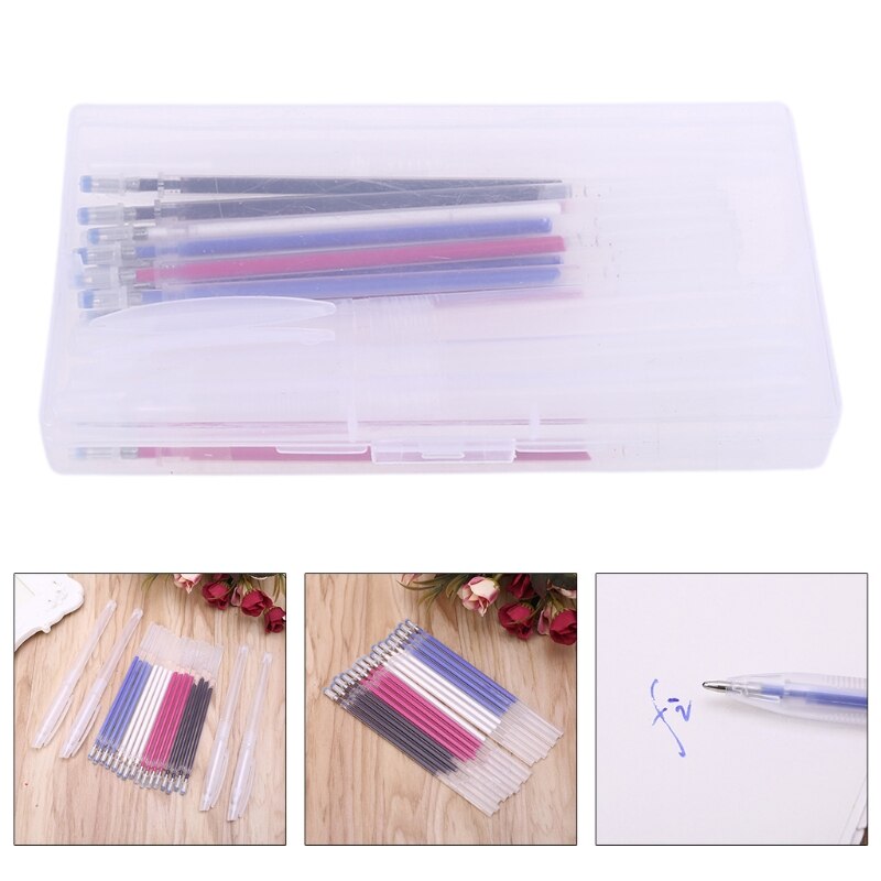 4Pcs Warmte Uitwisbare Pen Shell Met 40Pcs Automatische Verdwijnen Vullingen Magic Pennen Markering Voor Naaien Quilten
