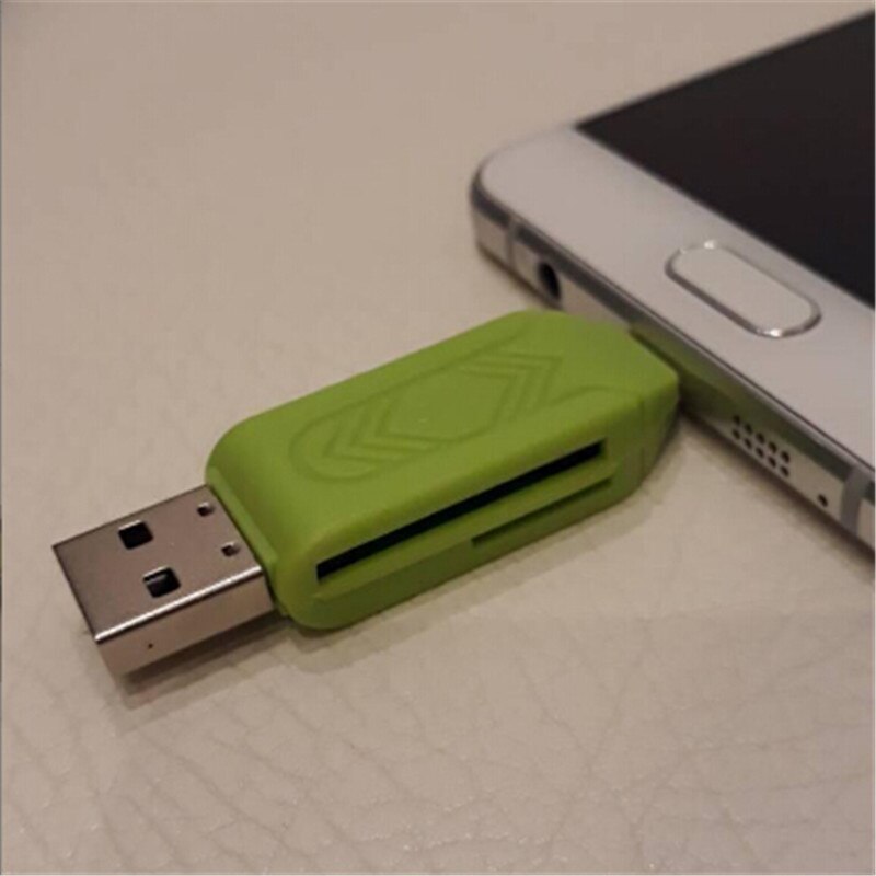 Micro-usb-otg-tf/sd-kartenleser für handy, tablet-pc und mediaplayer (farbe zufällig)