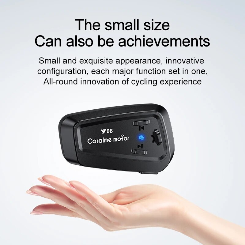 Y06 auriculares Bluetooth para casco de motocicleta, cascos IPX6 impermeables, reducción de ruido, pequeños y exquisitos, integrando todas las funciones principales