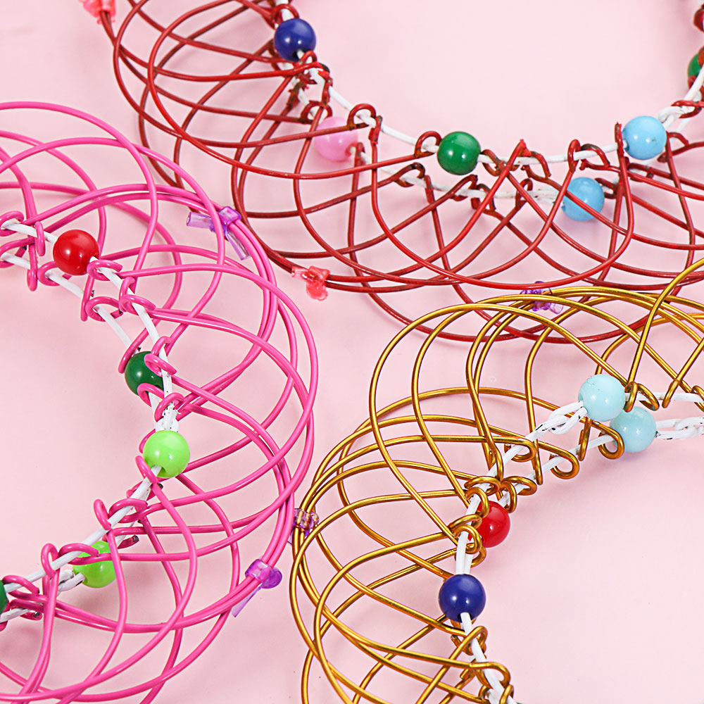 Anti-stress Toy Mandala Decompression Toy Variety Flower Basket 36 Softened Steel Ring Fidget Toy Decorative Wreath Storage