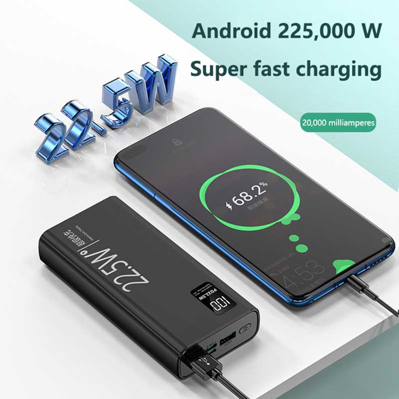 200000mAh 22,5 w gran capacidad portátil súper rápido banco de energía pantalla Digital batería externa para Magsafe para Iphone Xiaomi